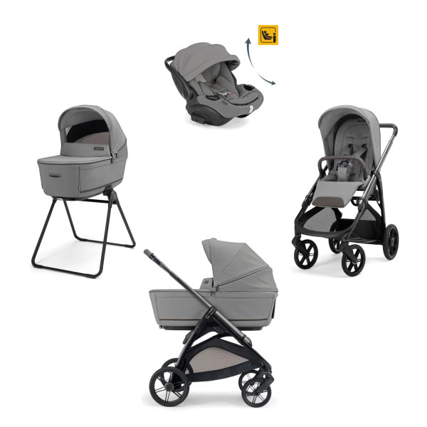 Trio Inglesina Aptica 2026 Con Seggiolino Auto Darwin Recline Evo Borsa Inclusa Crystal Grey