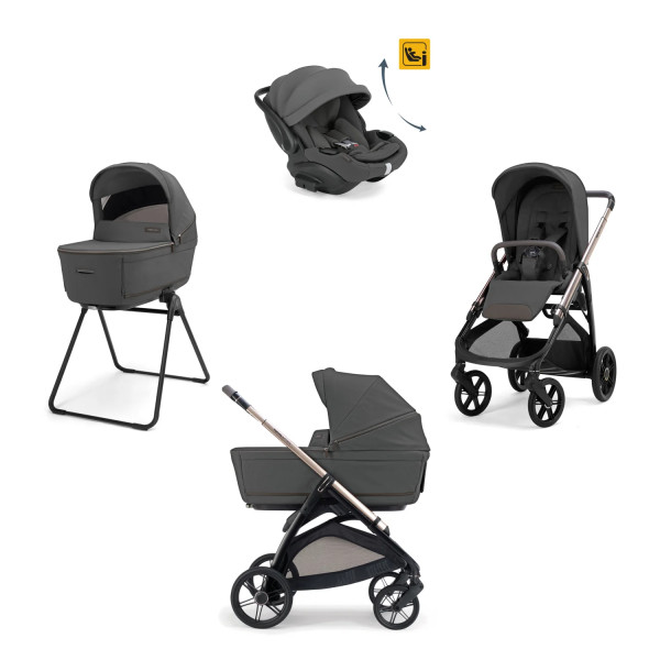 Trio Inglesina Aptica 2026 Con Seggiolino Auto Darwin Recline Evo Borsa Inclusa Marble Grey