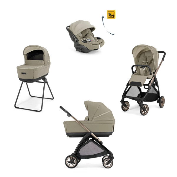 Trio Inglesina Electa 2026 con  Seggiolino Auto Darwin Infant Recline Evo Borsa Inclusa Hangar Beige