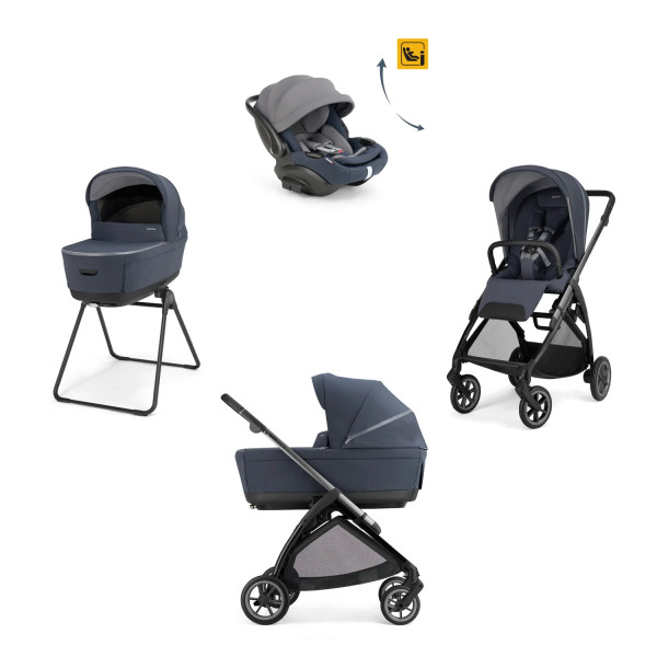 Trio Inglesina Electa 2026 con  Seggiolino Auto Darwin Infant Recline Evo Borsa Inclusa Rooftop Blue
