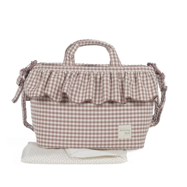 PASITO A PASITO Borsa Fasciatoio Praliné Vichy Moka