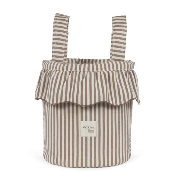 PASITO A PASITO Borsa Bucket Strisce Moka