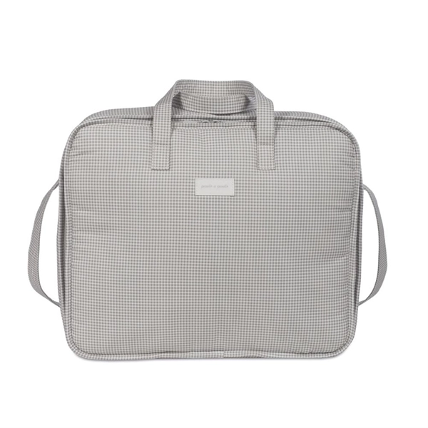 PASITO A PASITO Valigia Little Bloom Vichy Grigio