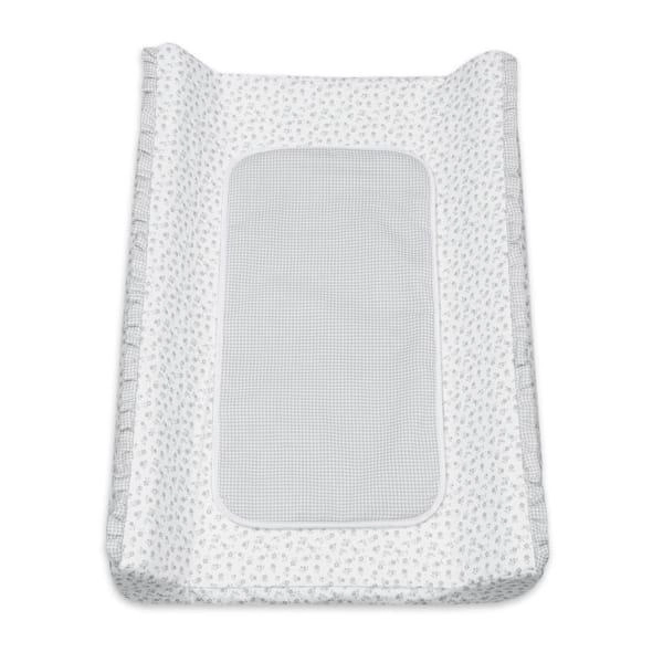 PASITO A PASITO Materassino Fasciatoio Home Con Fodera Little Bloom Fiori Grigio