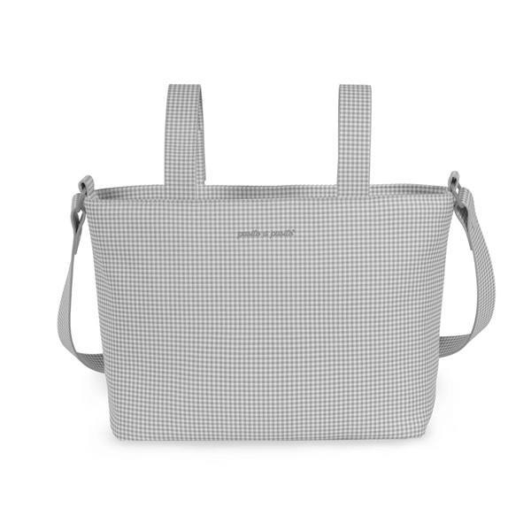 PASITO A PASITO Borsa Da Passeggino Crossbody Little Bloom Vichy Grigio