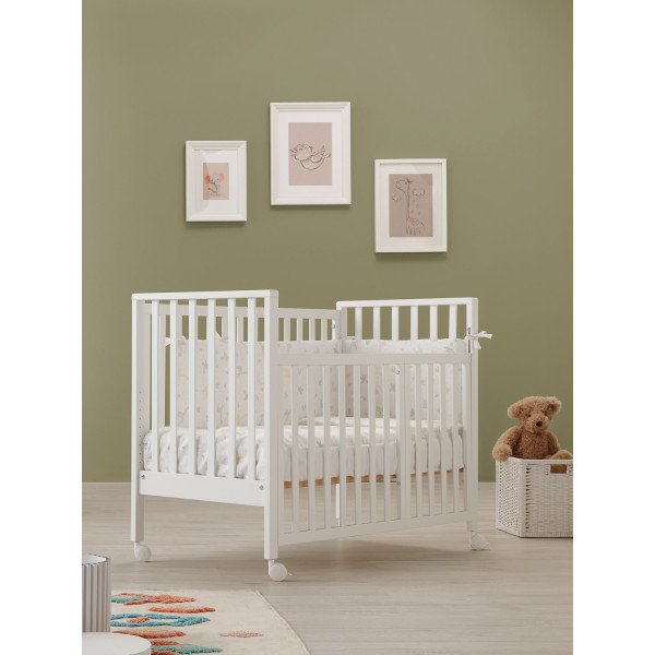 Erbesi Lettino Evolutivo Evolution Bianco – Culla & Lettino 6 in 1 Con  2 Materassi Inclusi