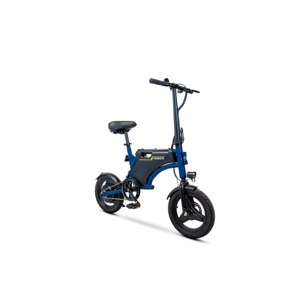 ARGENTO Bici Pedalata Assistita Micro E-Bike 14" Colibri Blu E Nero
