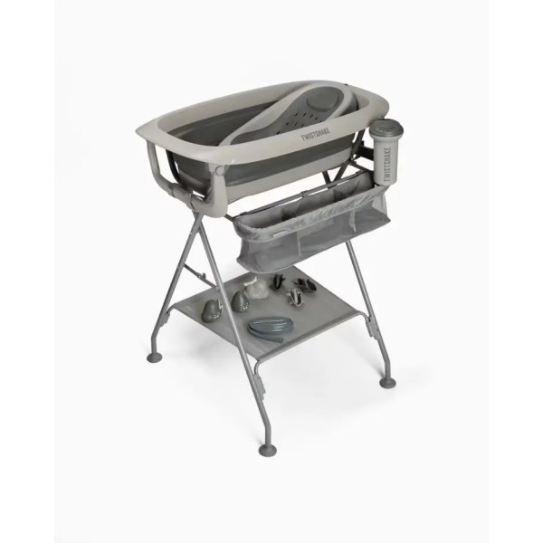 Twistshake Set Bagno con Vaschetta e giocattoli Faded Grey