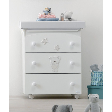 Cassettiera Fasciatoio Azzurra Design Contact Art Bianco