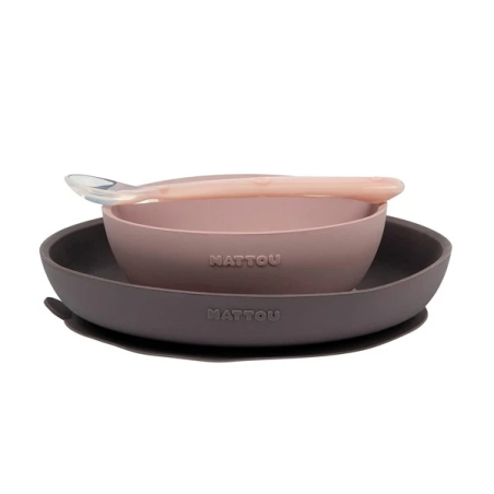 NATTOU  Set Pappa 3 Pezzi silicone