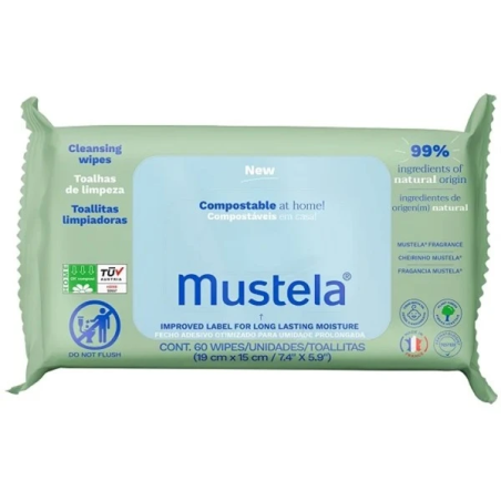 MUSTELA  Salviette Compostabili Profumate 60 Pz