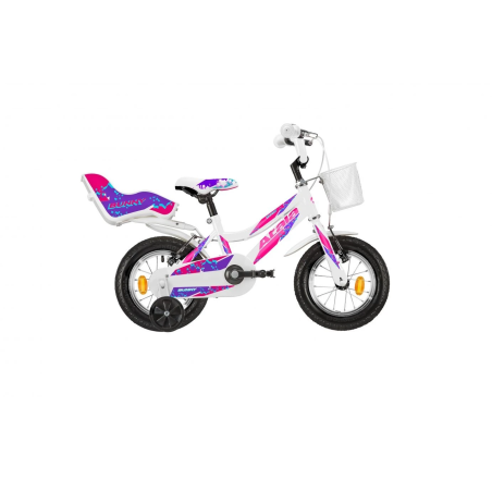 Bicicletta Atala Bunny Girl 12" 1 Velocità bianco fuxia