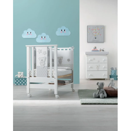 Azzurra Design Lettino Contact Art Bianca con Materasso Incluso