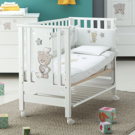 Azzurra Design Lettino Contact Love Me Bianco con Materasso e  Cuscino Traspirante OMAGGIO