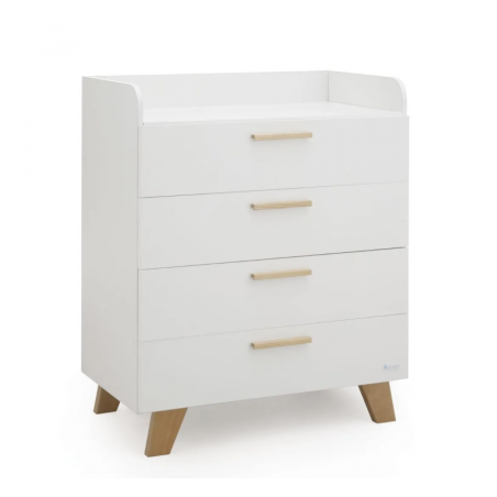 Comò Azzurra Design Mia Secure Bianco/Naturale