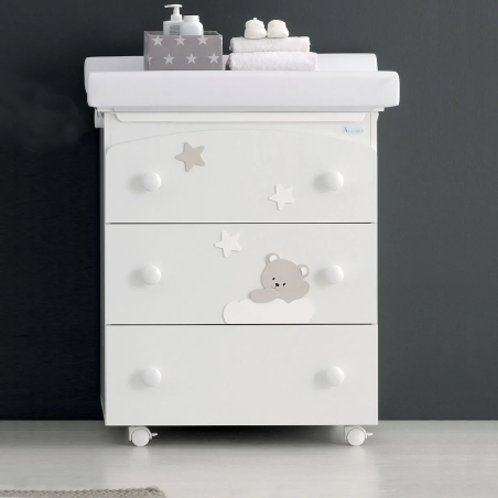 Cassettiera Fasciatoio Azzurra Design Mars Bianco