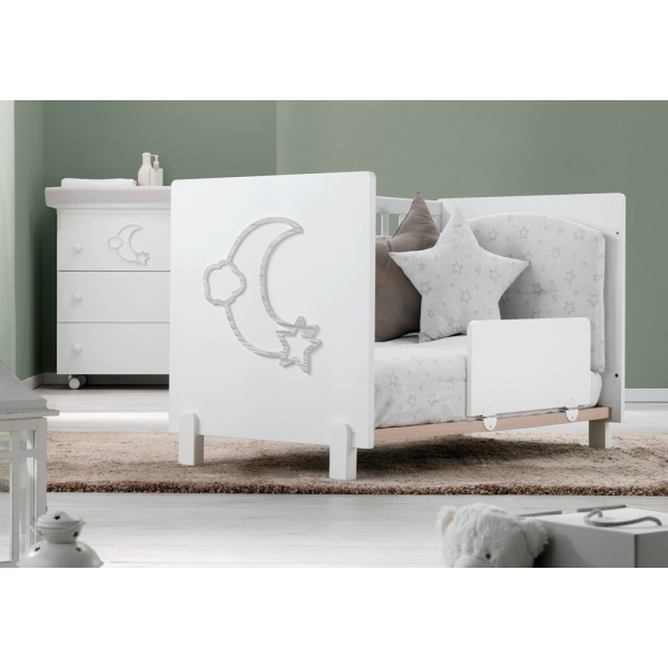 Cameretta Erbesi Little Moon bianco Con Materasso Omaggio