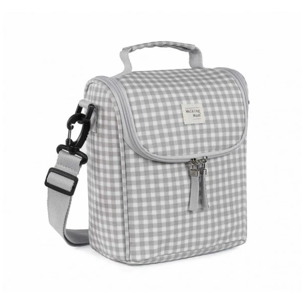PASITO A PASITO Borsa Pranzo Termica I Love Vichy Grigio