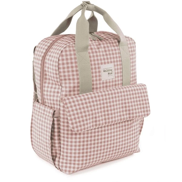 PASITO A PASITO Zaino Per Passeggino I Love Vichy Rosa