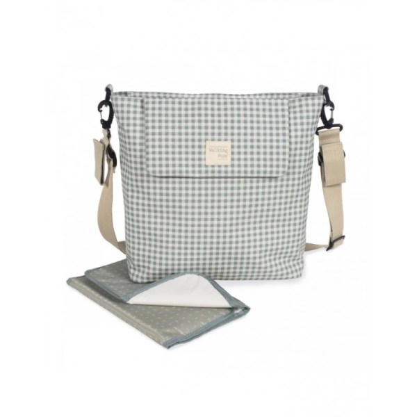 PASITO A PASITO Borsa Per Passeggino I Love Vichy Verde