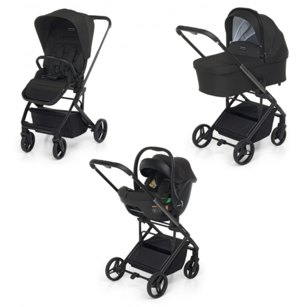Trio Foppapedretti TicToc I-Size ebony con borsa e coprigambe