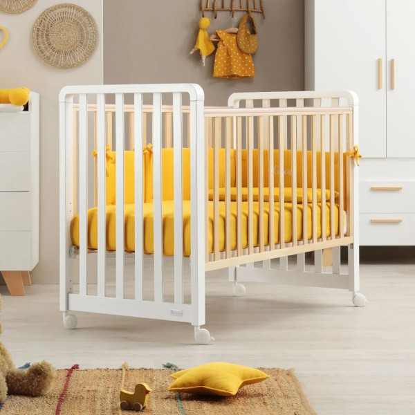 Azzurra Design Lettino Glam Evolutivo Uno X 9 Bianco Con Tessile Glammy
