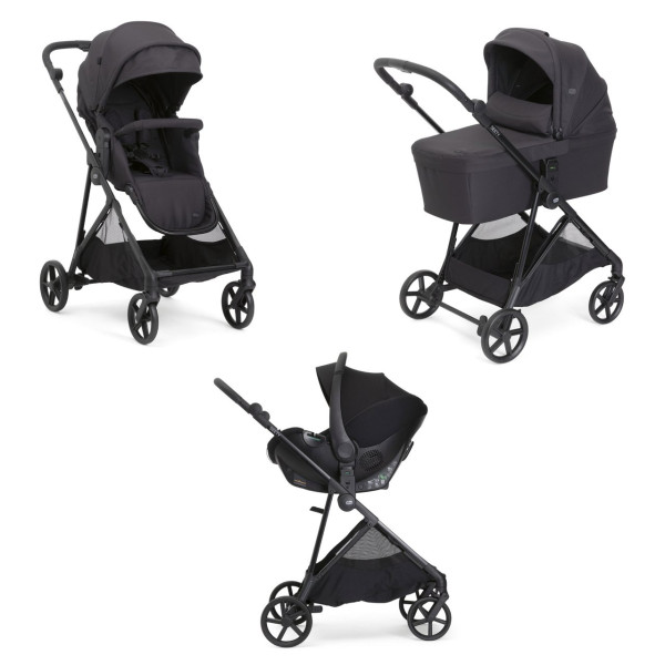 Trio Chicco Seety New 2026 Ebony  con Seggiolino Kory I-size