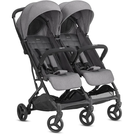 Passeggino Gemellare Inglesina Twin Sketch Grey - Leggero, Compatto e Confortevole