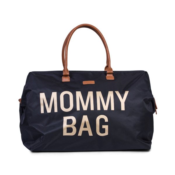 Childhome Mommy Bag Borsa Cambio Nero E Oro